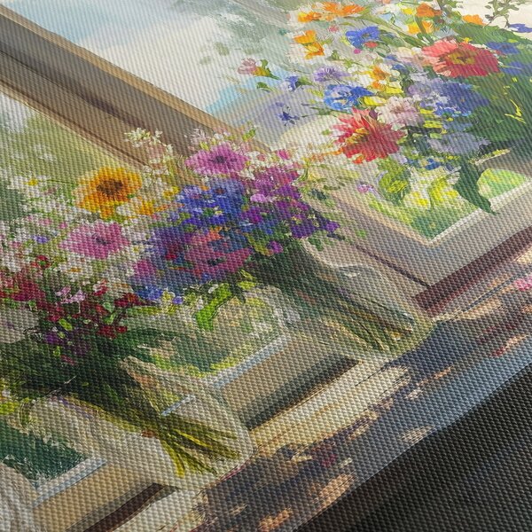 Tablou - Buchet la fereastră (70x50 cm)