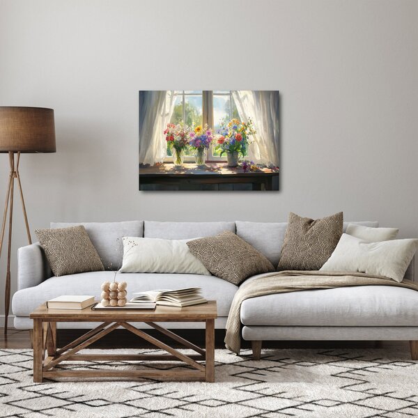 Tablou - Buchet la fereastră (70x50 cm)