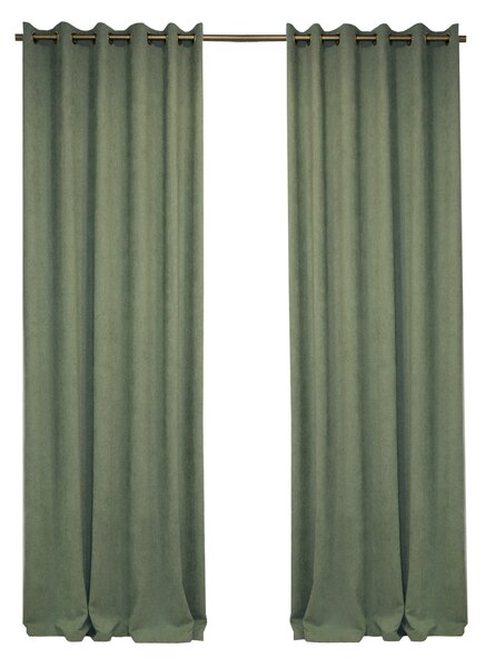 Set draperii Velaria milas verde cu capse, 2x160x270 cm