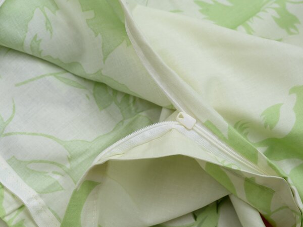 Lenjerie de pat din bumbac FLORI SI FRUNZE galben Dimensiune lenjerie de pat: 80 x 80 cm | 135 x 200 cm