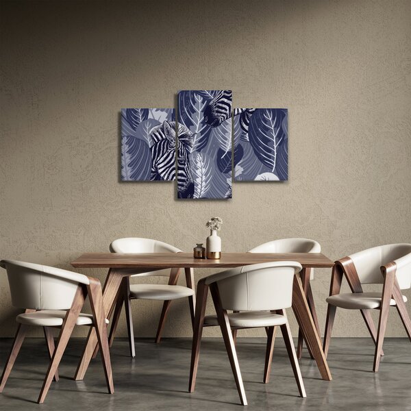 Tablou - Zebre albastre (90x60 cm)