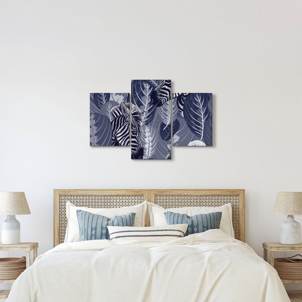 Tablou - Zebre albastre (90x60 cm)