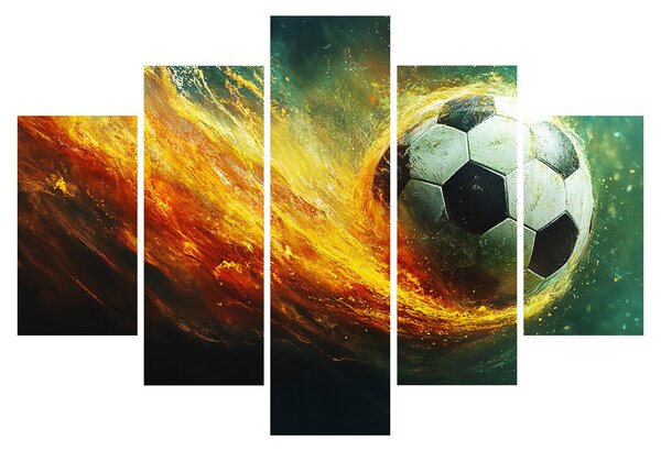 Tablou - Minge de Fotbal în Zbor (150x105 cm)