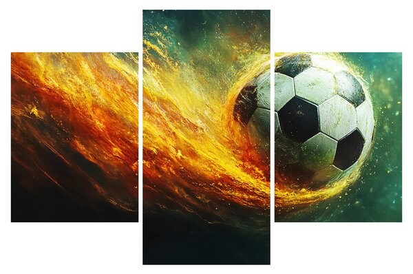 Tablou - Minge de Fotbal în Zbor (90x60 cm)