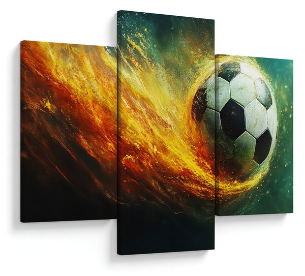 Tablou - Minge de Fotbal în Zbor (90x60 cm)
