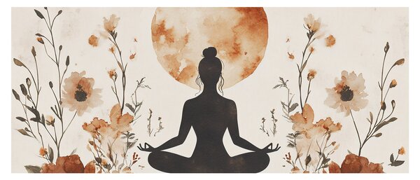 Tablou - Yoga Portocalie (120x50 cm)