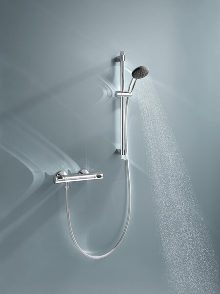 Grohe Precision Flow baterie de duș perete cu termostat StarLight Chrome 34800001