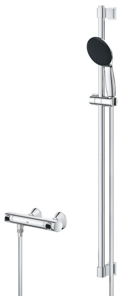 Grohe Precision Flow baterie de duș perete cu termostat StarLight Chrome 34805001