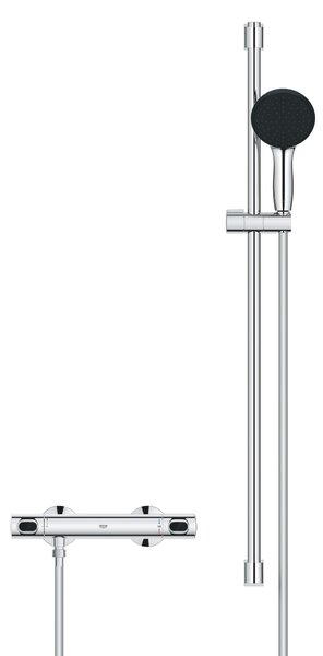 Grohe Precision Flow baterie de duș perete cu termostat StarLight Chrome 34805001