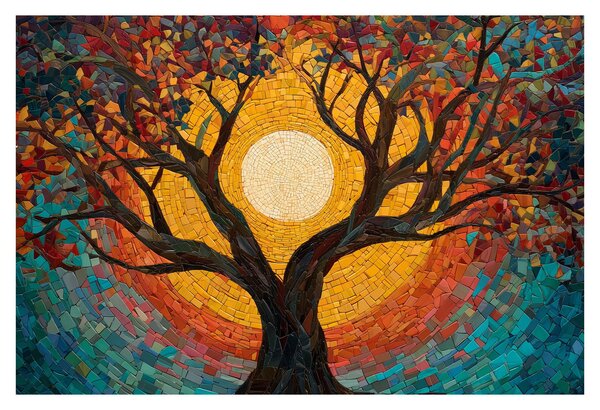 Tablou - Soarele în coroana arborelui vieții (90x60 cm)