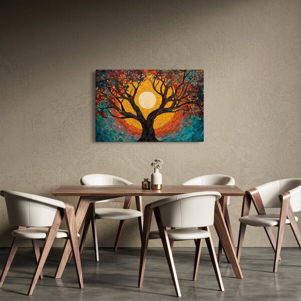 Tablou - Soarele în coroana arborelui vieții (90x60 cm)