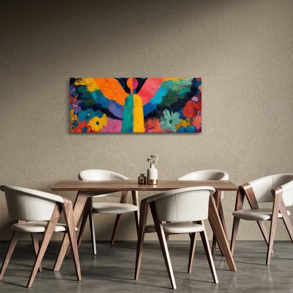 Tablou - Înger abstract cu flori (120x50 cm)