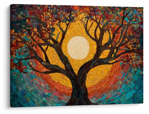 Tablou - Soarele în coroana arborelui vieții (70x50 cm)