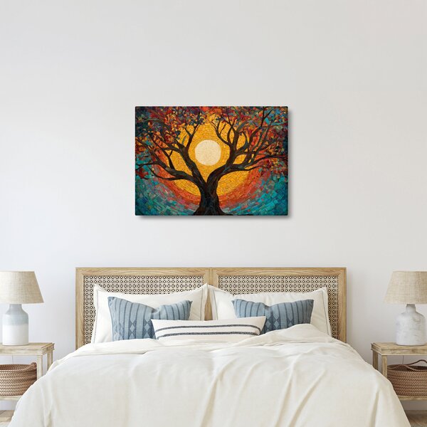 Tablou - Soarele în coroana arborelui vieții (70x50 cm)