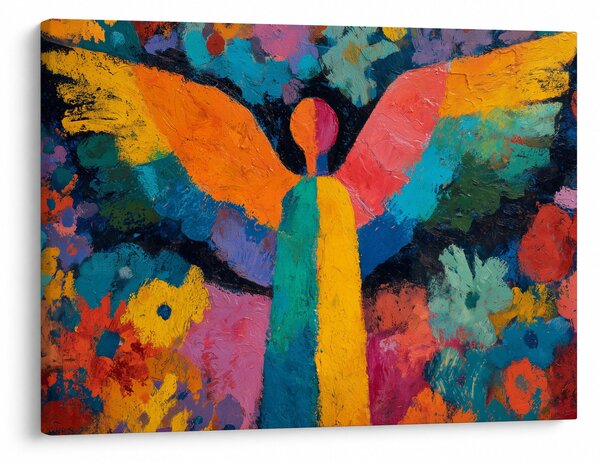 Tablou - Înger abstract cu flori (70x50 cm)