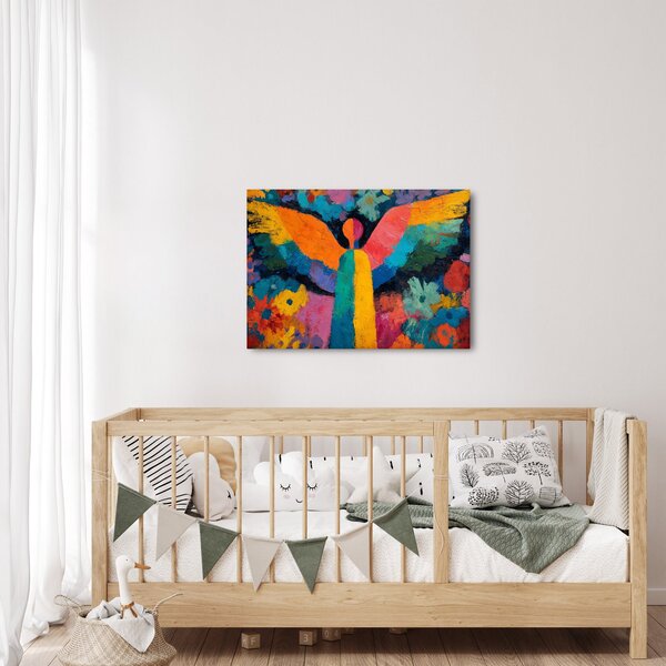 Tablou - Înger abstract cu flori (70x50 cm)