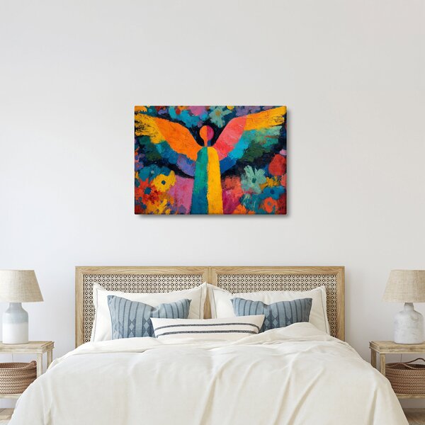 Tablou - Înger abstract cu flori (70x50 cm)