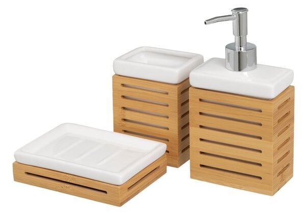 Set de accesorii de baie în culoare naturală din bambus – Casa Selección