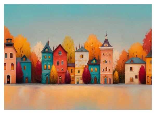 Tablou - Sat de toamnă (70x50 cm)