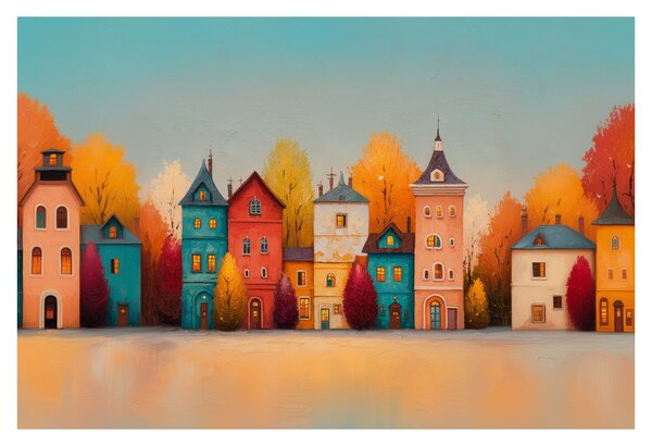 Tablou - Sat de toamnă (90x60 cm)