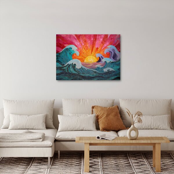 Tablou - Mozaic de valuri (70x50 cm)
