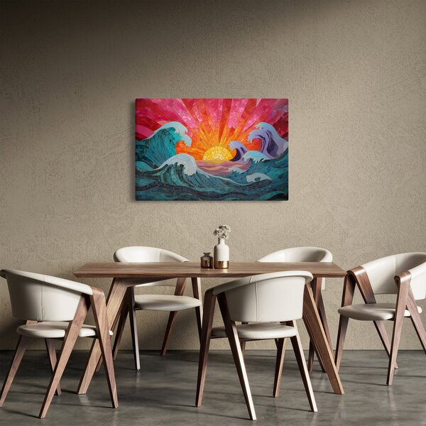 Tablou - Mozaic de valuri (90x60 cm)