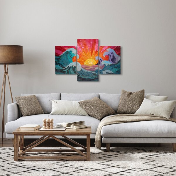 Tablou - Mozaic de valuri (90x60 cm)