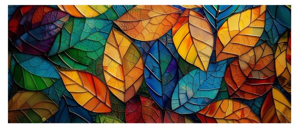 Tablou - Mozaic din frunze (120x50 cm)