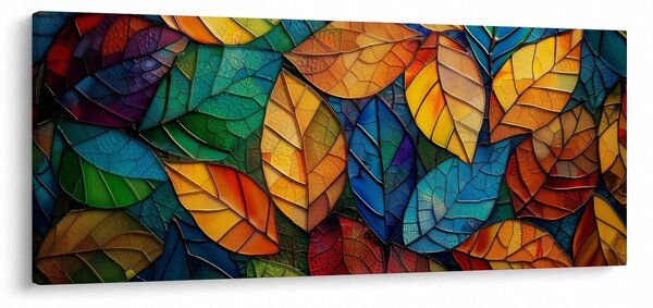 Tablou - Mozaic din frunze (120x50 cm)