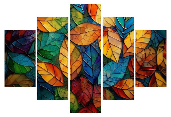 Tablou - Mozaic din frunze (150x105 cm)