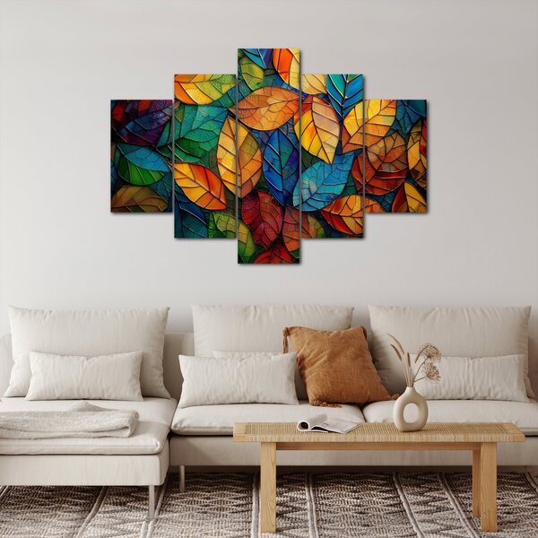 Tablou - Mozaic din frunze (150x105 cm)