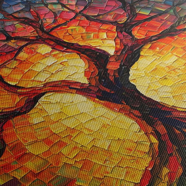 Tablou - Arborele vieții în mozaic (90x60 cm)
