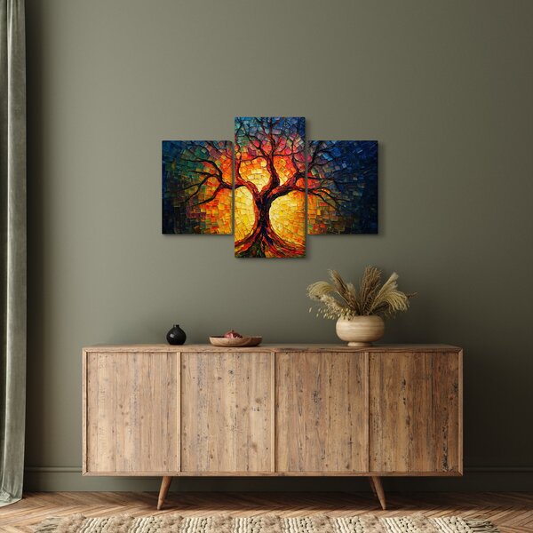 Tablou - Arborele vieții în mozaic (90x60 cm)