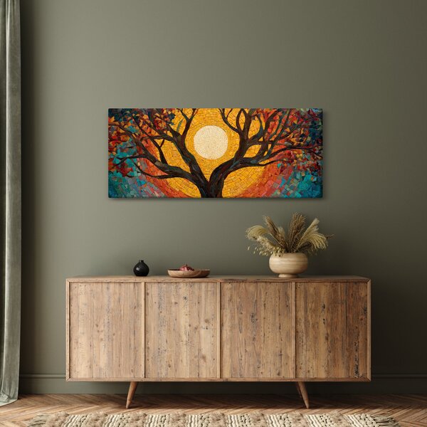 Tablou - Soarele în coroana arborelui vieții (120x50 cm)