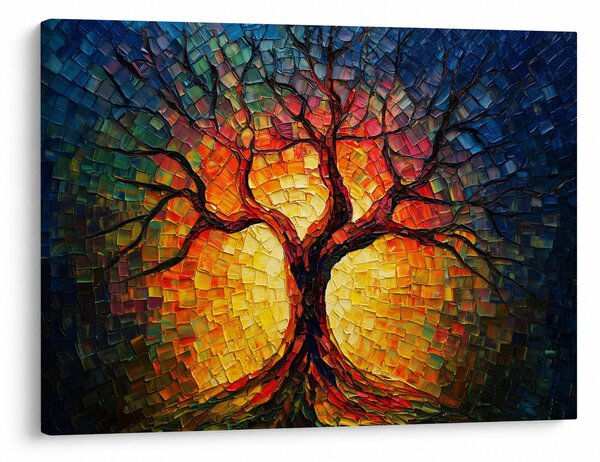 Tablou - Arborele vieții în mozaic (70x50 cm)