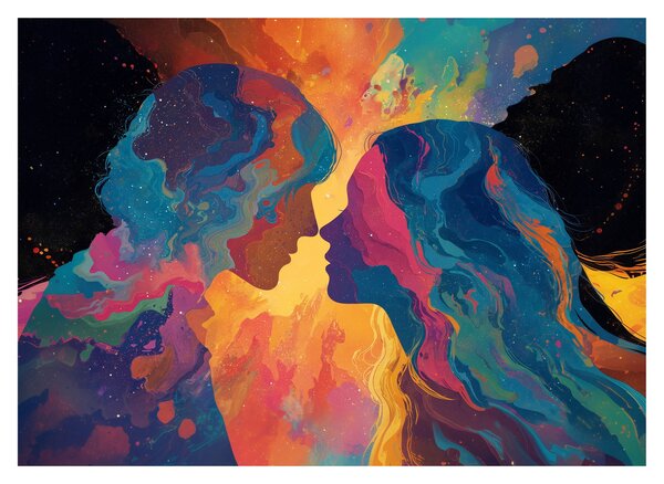 Tablou - Dragoste cosmică (70x50 cm)