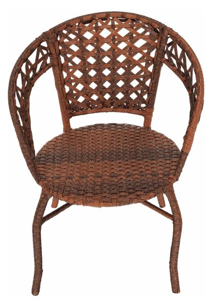Set gradina JARUB, maro, ratan artificial/sticla securizata/metal, cu