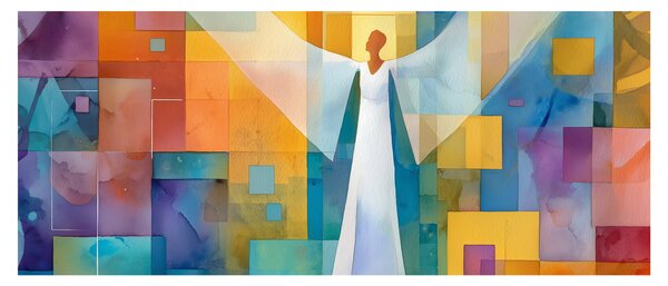 Tablou - Înger geometric (120x50 cm)