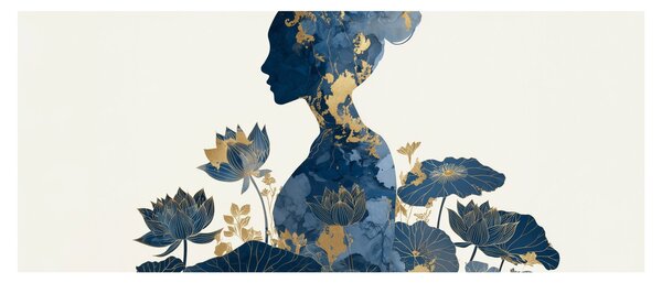 Tablou - Profil de femeie din marmură (120x50 cm)