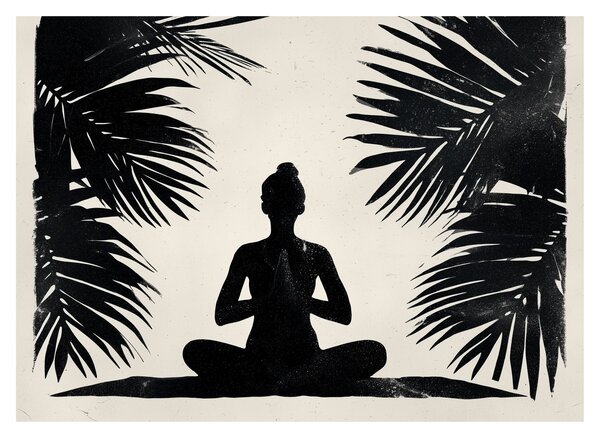 Tablou pe sticlă - Yoga (70x50 cm)
