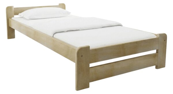 Pat de o persoana Emily 90x200 cm, pin Saltele: Fara saltea, Somiera pat: Cu lamele drepte