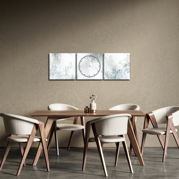 Tablou - Frunze abstract (cu ceas) (90x30 cm)