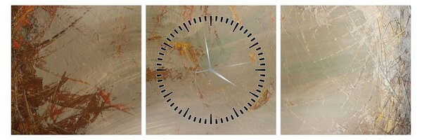 Tablou - Abstract texturat (cu ceas) (90x30 cm)