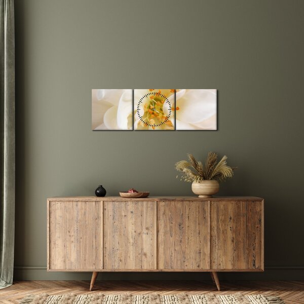 Tablou - Floare (cu ceas) (90x30 cm)