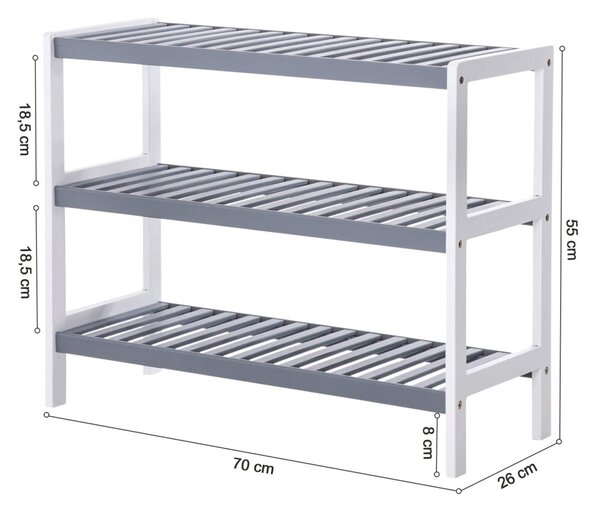Pantofar Songmics Gri 70x55x26 cm