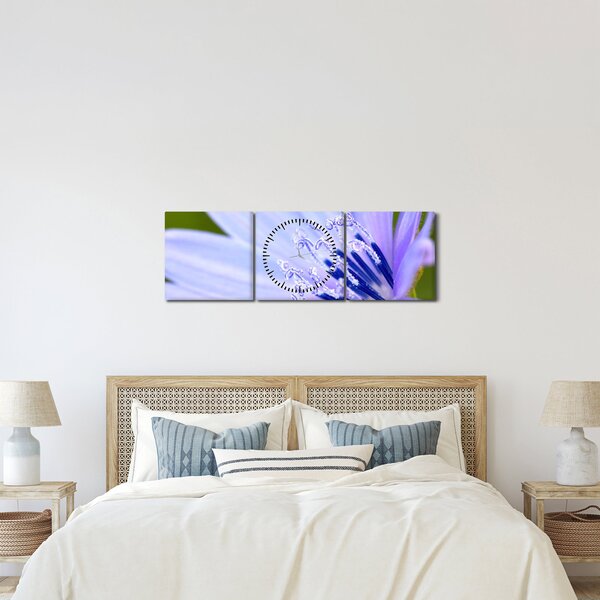 Tablou - Floare (cu ceas) (90x30 cm)