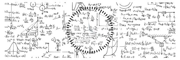 Tablou - Formule (cu ceas) (90x30 cm)