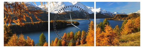 Tablou - Toamna în Alpi (cu ceas) (90x30 cm)