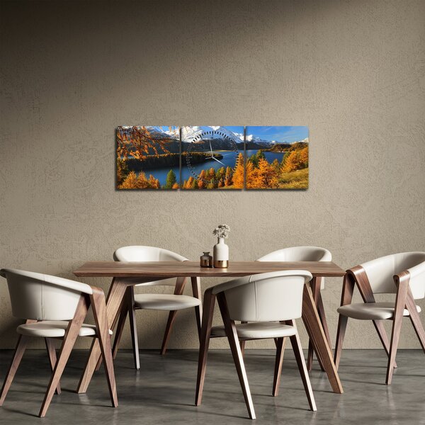 Tablou - Toamna în Alpi (cu ceas) (90x30 cm)