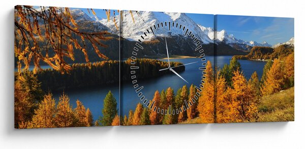 Tablou - Toamna în Alpi (cu ceas) (90x30 cm)